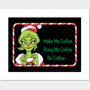 Girl grinch coffee Posters and Art